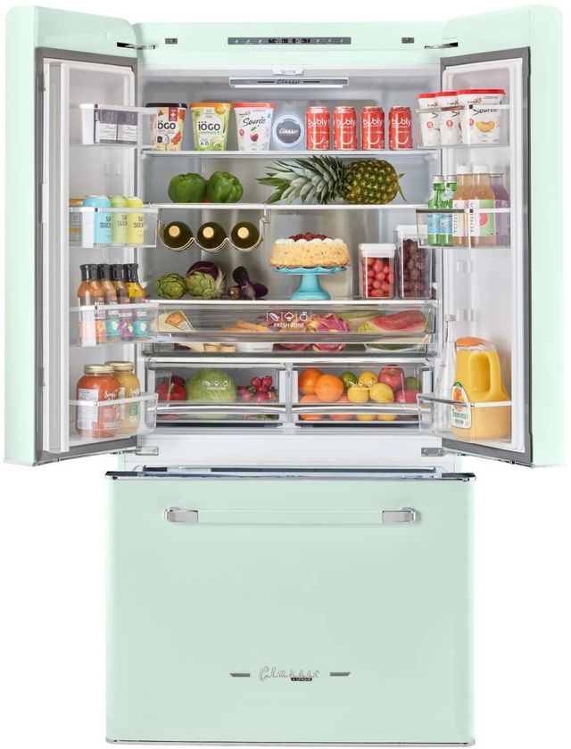 Unique® Appliances 36" 21.4 Cu. Ft. Summer Mint Green Counter Depth French Door Refrigerator-2