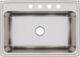 Elkay Lustertone® Classic Lustrous Satin 31" x 22" x 11-5/8" 4-Hole Single Bowl Drop-In Sink-1