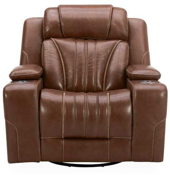Liberty Furniture Caswell Nature Chestnut Leather Power Recliner-3