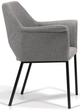 Korson Furniture Ariane Set of 2 Gray Arm Chairs-1