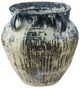 Currey & Company Agrigento Antique White/Blue Drip Planter-0