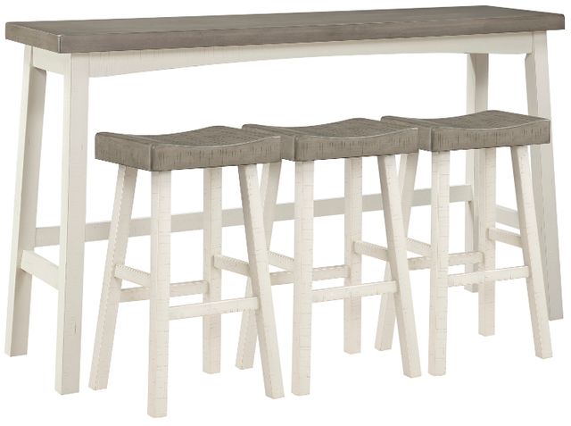 Homelegance® Caspian 4-Piece Gray/White 42" Counter Dining Set-0