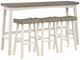 Homelegance® Caspian 4-Piece Gray/White 42" Counter Dining Set-0
