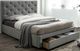 Furniture of America® Sybella Gray California King Upholstered Panel Bed-0