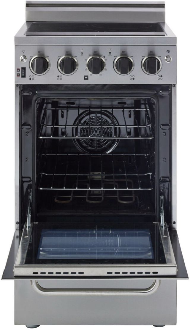 Unique® Appliances Prestige 20" Stainless Steel Freestanding Electric Range-1