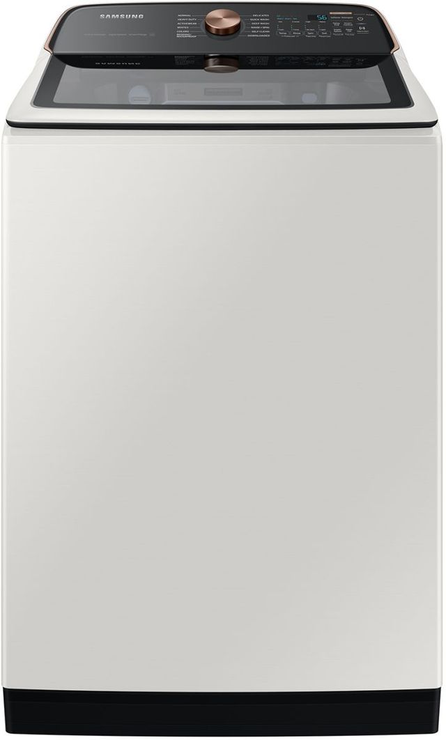 Samsung Ivory Top Load Washer & Electric Dryer Laundry Pair-1