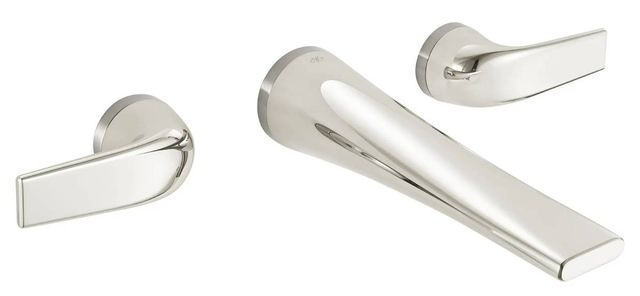 DXV Modulus Platinum Nickel 2-Handle Wall Mount Widespread Bathroom Faucet with Lever Handles-0