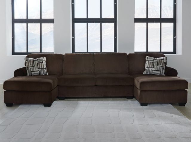 Signature Design by Ashley® Kimlee 3-Piece Chocolate U-Shape Sectional and Double Chaise-1