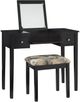 Linon Virginia 2-Piece Black Vanity Set-0