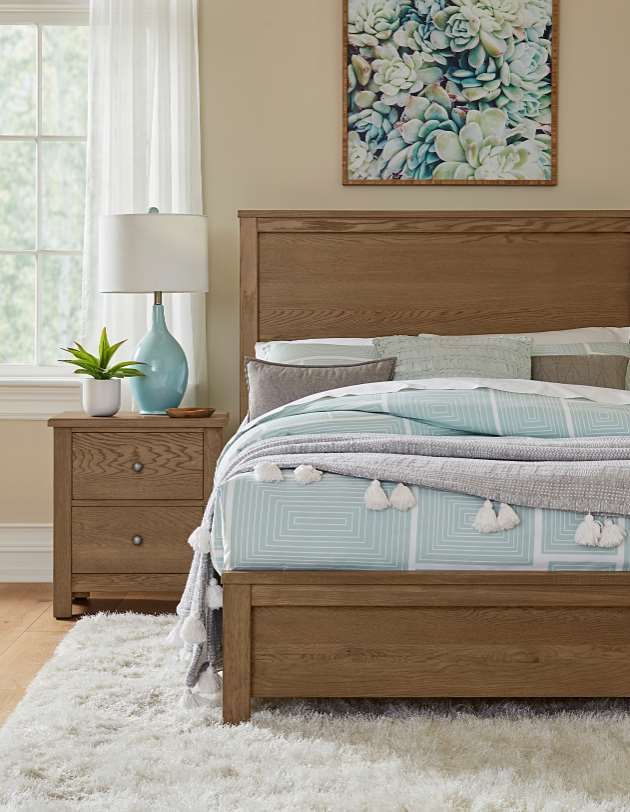 Vaughan-Bassett Fundamentals Natural King Panel Bed-3