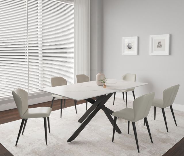 Cramco Vina Matte Black/Pearl Dining Side Chair-1