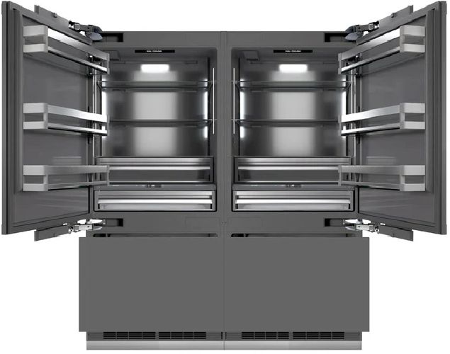 ZLINE 72" 39.6 Cu. Ft. Panel Ready Built-In French Door Refrigerator with Graphite Gray Interior-1