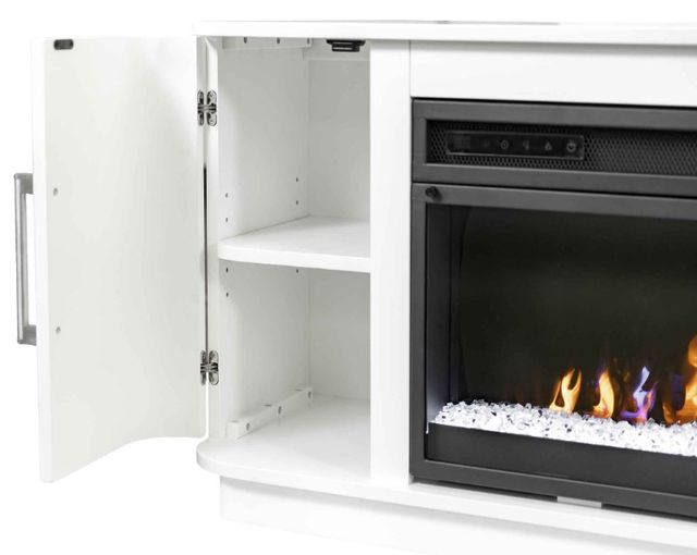 Martin Furniture Uptown Crisp White 84" Fireplace TV Stand-3