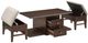 Homelegance® Claremore Brown Cocktail Table with Two Benches-2