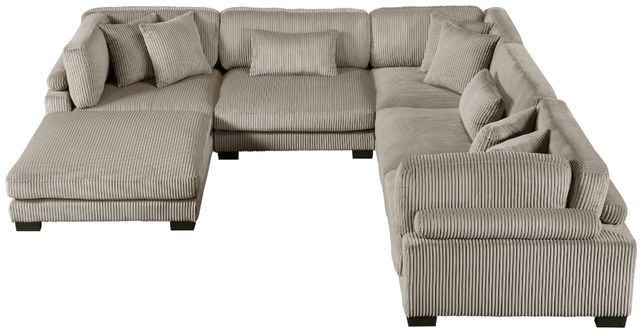 Homelegance® Traverse 6-Piece Taupe Modular Sectional with Ottoman-4