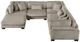 Homelegance® Traverse 6-Piece Taupe Modular Sectional with Ottoman-4