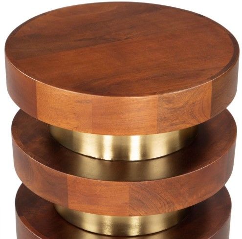 Zuo® Modern Marigot Brown/Gold Side Table-3