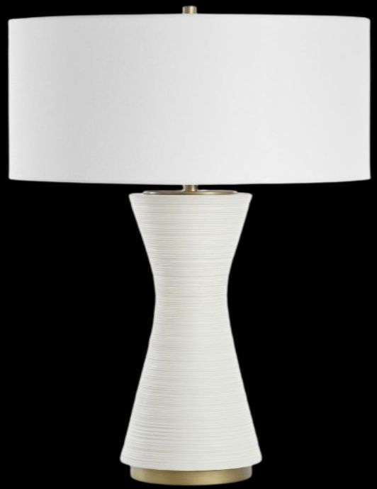 Uttermost® Ridgeline Matte White Table Lamp-0