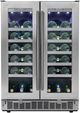 Cellier sous-comptoir de 24 po Silhouette® Napa à double zone de 42 bouteilles - Cadre en acier inoxydable-0