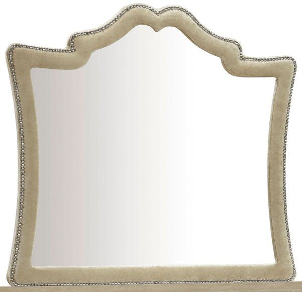 Coaster® Antonella Camel/Ivory 7-Drawer Upholstered Dresser and Mirror-2