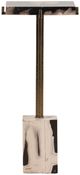 Dovetail Furniture Cyra Black Side Table with Black/Brass/White Base-1