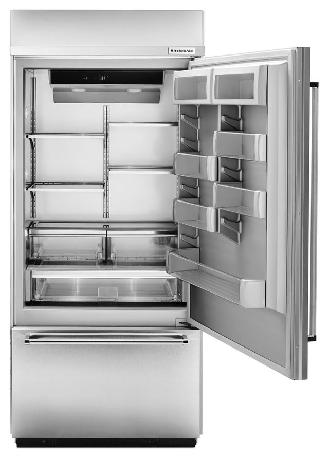KitchenAid® 37 in. 20.9 Cu. Ft. Stainless Steel Built In Bottom Freezer Refrigerator-1