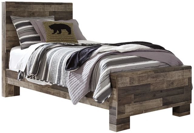 Benchcraft® Derekson Multi Gray Youth Twin Panel Bed-0