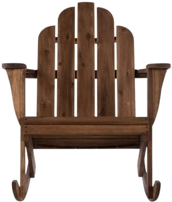 Linon Adirondack Brown Wooden Outdoor Chair-3