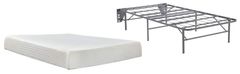 Sierra Sleep® by Ashley® Chime 2-Piece 10" Memory Foam and Better than a Boxspring Foundation Twin Mattress Set