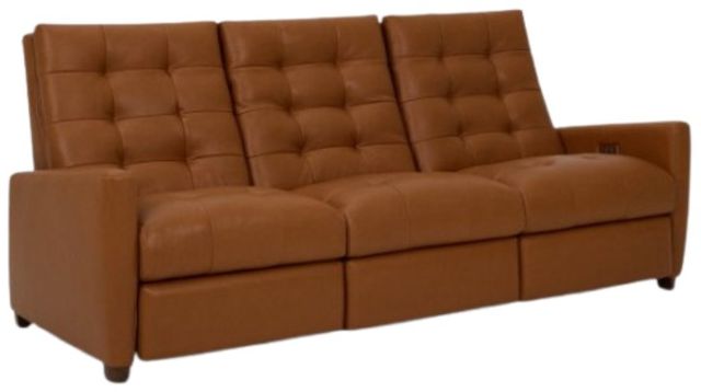 American Leather® Customizable Como L-Series Leather Manual Reclining Sofa-0