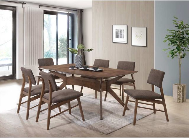 Elements International Razor Walnut Standard Height Side Chair-2