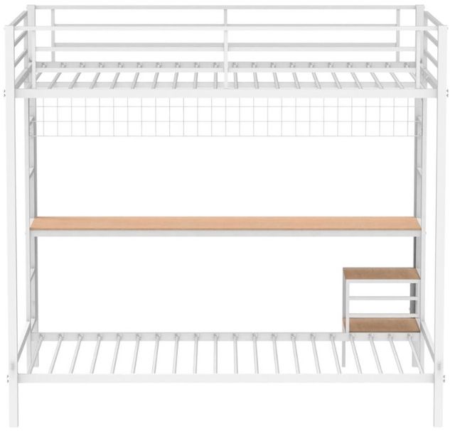 Coaster® Campus Matte White Youth Full Over Twin Bunk Bed-2