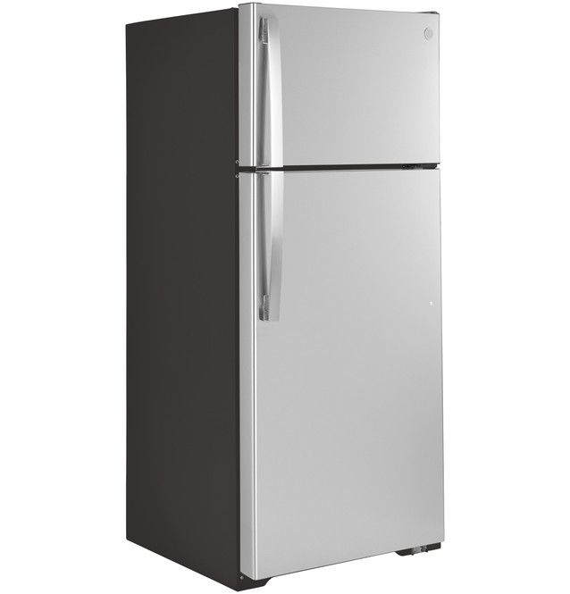 GE® 28" 17.5 Cu. Ft. Fingerprint Resistant Stainless Steel Freestanding Top-Freezer Refrigerator-4