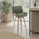 Armen Living Tyler Vintage Green/White Wash Barstool-1