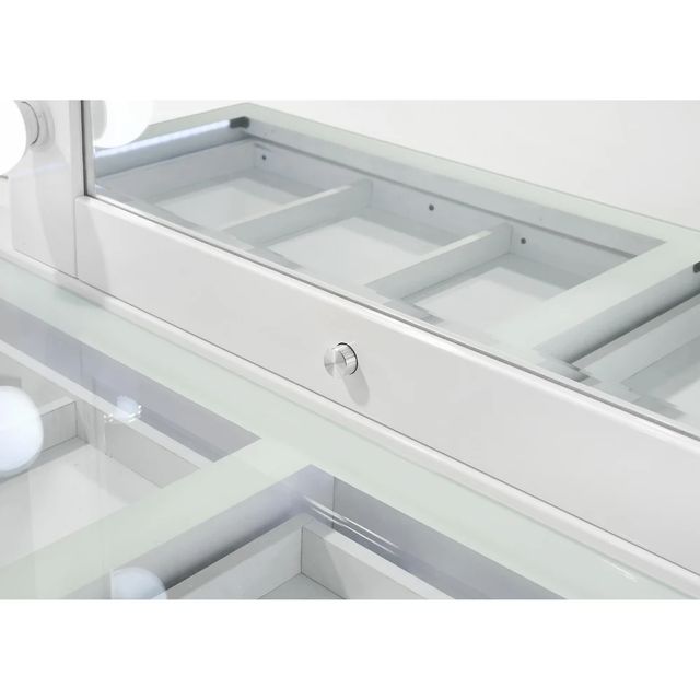 Crown Mark Luxo White Vanity Top and Base-1