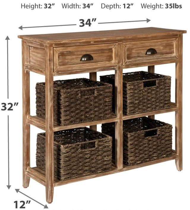 Signature Design by Ashley® Oslember Light Brown Console Sofa Table-1