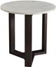 Moe's Home Collection Jinxx Marble Grey Side Table with Charcoal Base-0