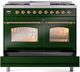 Ilve® Nostalgie II Series 40" Emerald Green Pro Style Dual Fuel Range-4