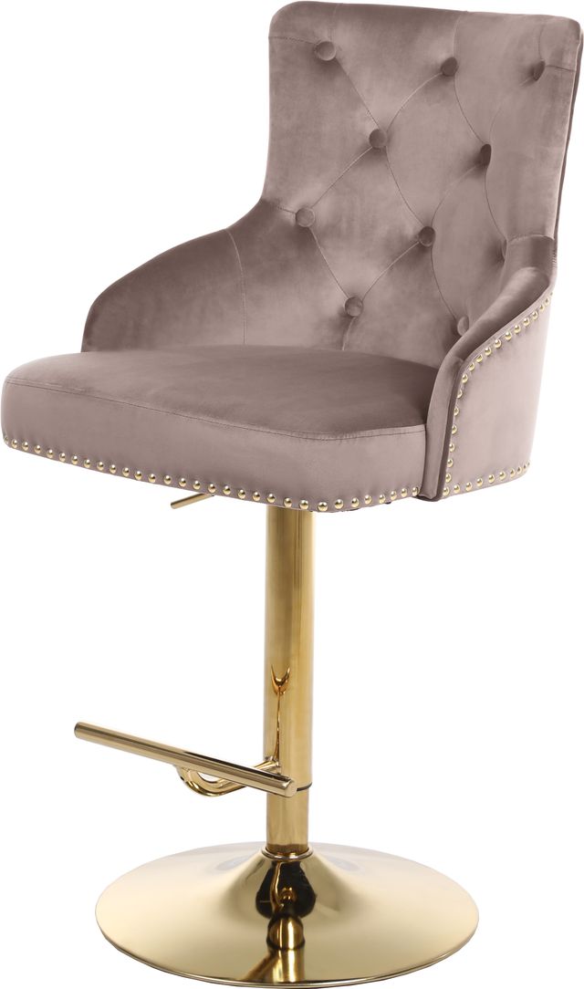 Meridian Furniture Claude Pink Velvet Adjustable Stool-0