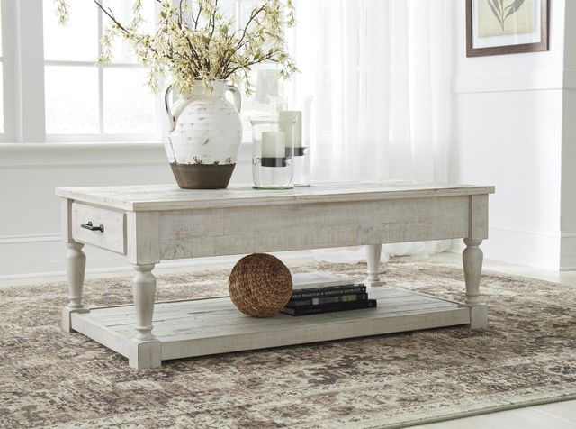 Signature Design by Ashley® Shawnalore Whitewash Coffee Table-4