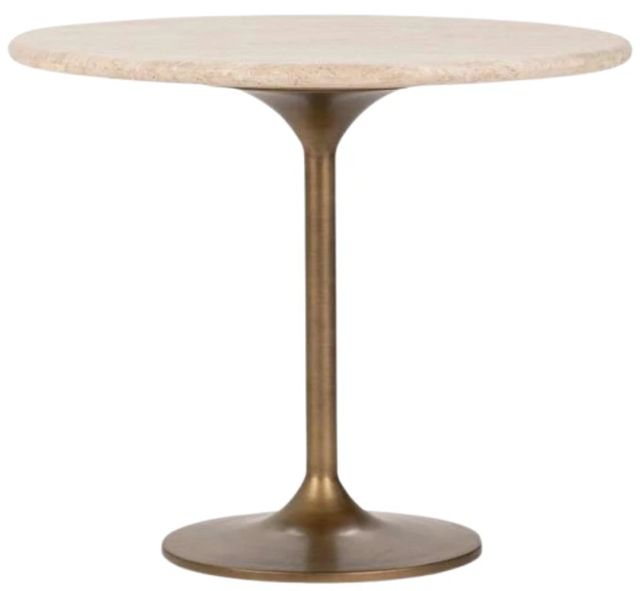Classic Home Malani Beige Dining Table with Brown Base-0