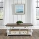 Liberty Furniture River Place Tobacco Cocktail Table with Riverstone White Base-1