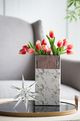 A & B Home Silver/White Ceramic Vase-4