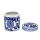 A & B Home Blue/White Decorative Tea Caddy-1