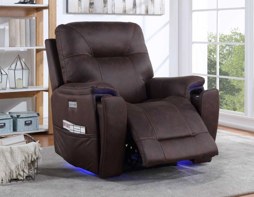 Steve Silver Co. Lexington Canyon Walnut Triple Power Recliner - Thumbnail 4