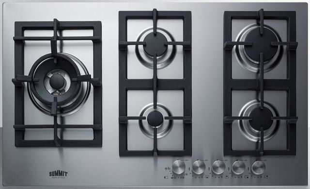 Summit® 34" Stainless Steel Gas Cooktop-0