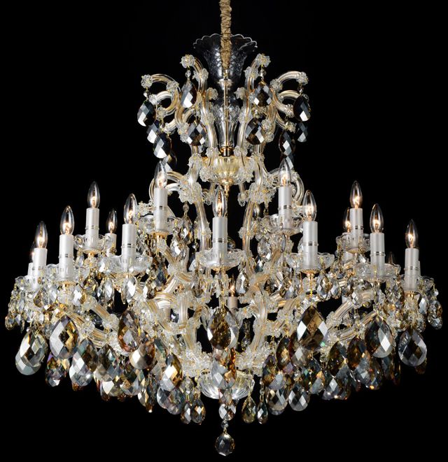 Michael Amini® La Scala Gold 25 Light Chandelier-0