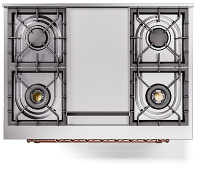 Ilve® Nostalgie II Series 36" Midnight Blue Pro Style Dual Fuel Range-2