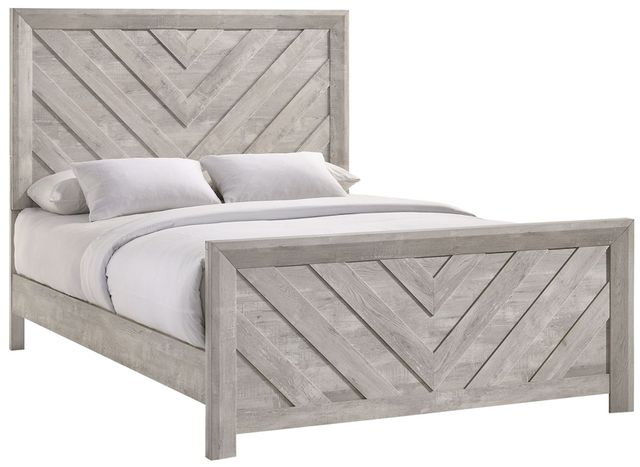 Elements International Eleanor White Queen Panel Bed-0