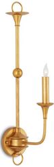 Currey & Company Nottaway Contemporary Gold Leaf Wall Sconce-0